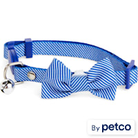 YOULY Seersucker Bowtie Breakaway Kitten & Cat Collar