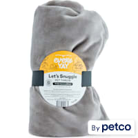 EveryYay Let's Snuggle Grey TeXtured Plush Pet Throw