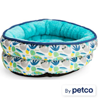 EveryYay Snooze Fest Jungle-Print Donut Ferret Bed