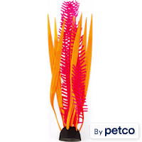Imagitarium Red & Orange Silicone Seaweed & Fern Aquarium Plant