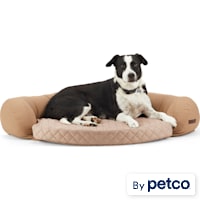 Reddy Tan Cozy & Cool Touch Corner Dog Bed