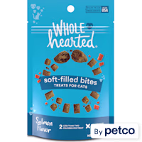 WholeHearted Salmon Flavor Soft-Filled Bites Cat Treats