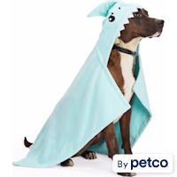 Well & Good Chracter Robe Shark Dog Towel