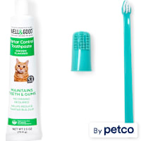 Well & Good Cat Dental Health Kit with Chicken Flavored Toothpaste