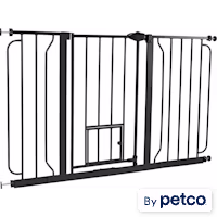 EveryYay In The Zone Black Steel Walk-Through Pet Gate