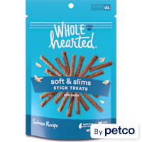 WholeHearted Grain Free Soft and Chewy Salmon Recipe Dog Stick Treats