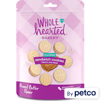 WholeHearted Tasty Snacks Peanut Butter Cookie Sandwiches for Dogs