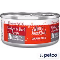 WholeHearted Grain Free Chicken and Beef Liver Senior Wet Cat Food Pate