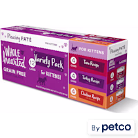 WholeHearted Grain Free Wet Kitten Food Pate Variety Pack