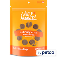WholeHearted Culinary Cuts Burger Patties, Beef & Cheese Recipe Dog Treats
