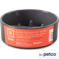 Reddy Black Double Diner Slow Feeder Replacement Bowl for Dogs