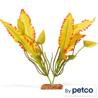 Imagitarium Yellow Orange Silk Plants Aquatic Decor