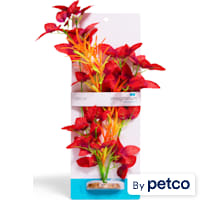 Imagitarium Red Bloom Silk Aquarium Plant