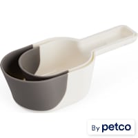 Reddy White 2-Piece Flexible Scoop Set for Dogs