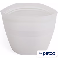 Reddy White Silicone Storage Bag and Bowl for Pets
