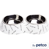 EveryYay Meow Stainless Steel Double Diner for Cats