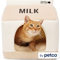 EveryYay Milk Carton Hooded Cat Bed