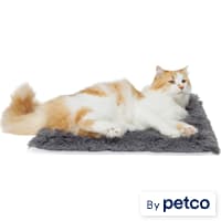 EveryYay Gray Fuzzy Fur Solid Cat Bed