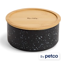 Reddy Speckle Stone Dog Bowl with Lid