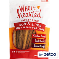 WholeHearted Grain Free Soft and Slim Dog Stick Treats Variety Pack