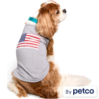 YOULY American Flag Distressed Pet T-Shirt
