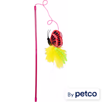 Leaps & Bounds Red Butterfly Cat Teaser Toy