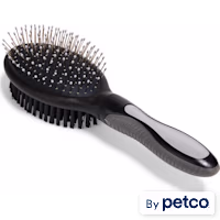 Well & Good Black Pin & Bristle Combo Grooming Brush for Dogs