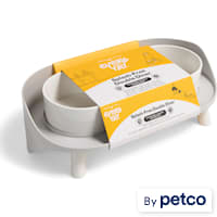 EveryYay Splash-Free Elevated Stainless Steel Double Diner Dog Bowl