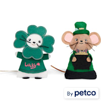 YOULY St. Patrick's Day Mice Plush Cat Toys