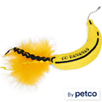 YOULY Pop Art Banana Mix & Match Attachment Cat Teaser Toy