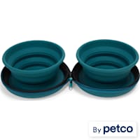 EveryYay Zip-Up Travel Double Diner Dog Bowls