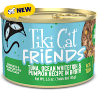 Tiki Cat Friends Tuna, Ocean Whitefish & Pumpkin Cat Food