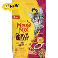 Meow Mix Gravy Bursts Gravy Filled Pieces Savory Chicken Flavors Dry Cat Food