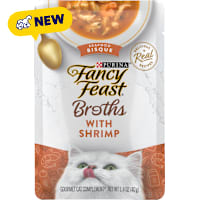 Purina Fancy Feast Broth Topper Seafood Bisque with Shrimp Lickable Wet Cat Food