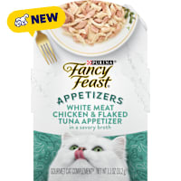 Purina Fancy Feast Topper White Meat Chicken & Flaked Tuna Appetizers Lickable Grain Free Wet Cat Food