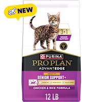 Purina Pro Plan AdvantEDGE Senior Support Plus Adult 7 Plus Chicken and Rice Formula Dry Cat Food