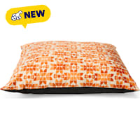 Petco Orange Flower Plush Pillow Lounger Dog Bed