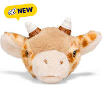 Petco Giraffe Head Plush with Nylon Horns Dog Toy