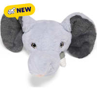 Petco Elephant Head Plush with Nylon Horns Dog Toy