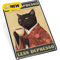 Petco More Espresso Less Depresso Metal Decorative Wall Sign