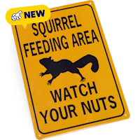 Petco Squirrel Feeding Area Metal Decorative Wall Sign