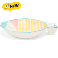 Petco Fish Saucer Ceramic Cat Bowl