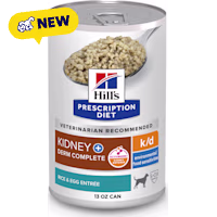 Hill's Prescription Diet k/d + Derm Complete Rice & Egg Entree Wet Dog Food