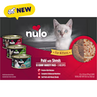 Nulo Pate with Shreds Kitten with Beef, Mackerel & Duck for Cats Variety Pack