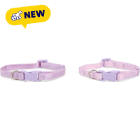 Petco Lavender Printed Dog Collar Set