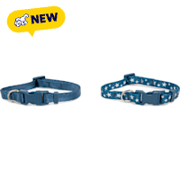 Petco Navy Printed Dog Collar Set
