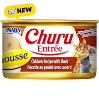 Inaba Churu Chicken Recipe with Duck Entree Mousse Can Cat Food