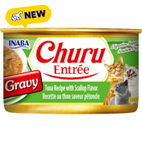Inaba Churu Tuna Recipe with Scallop Flavor Entree in Gravy Can Cat Food