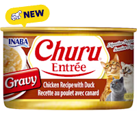 Inaba Churu Chicken Recipe with Duck Entree in Gravy Can Cat Food