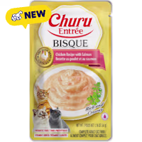 Inaba Churu Chicken Recipe with Salmon Entree Bisque Pouch Cat Food